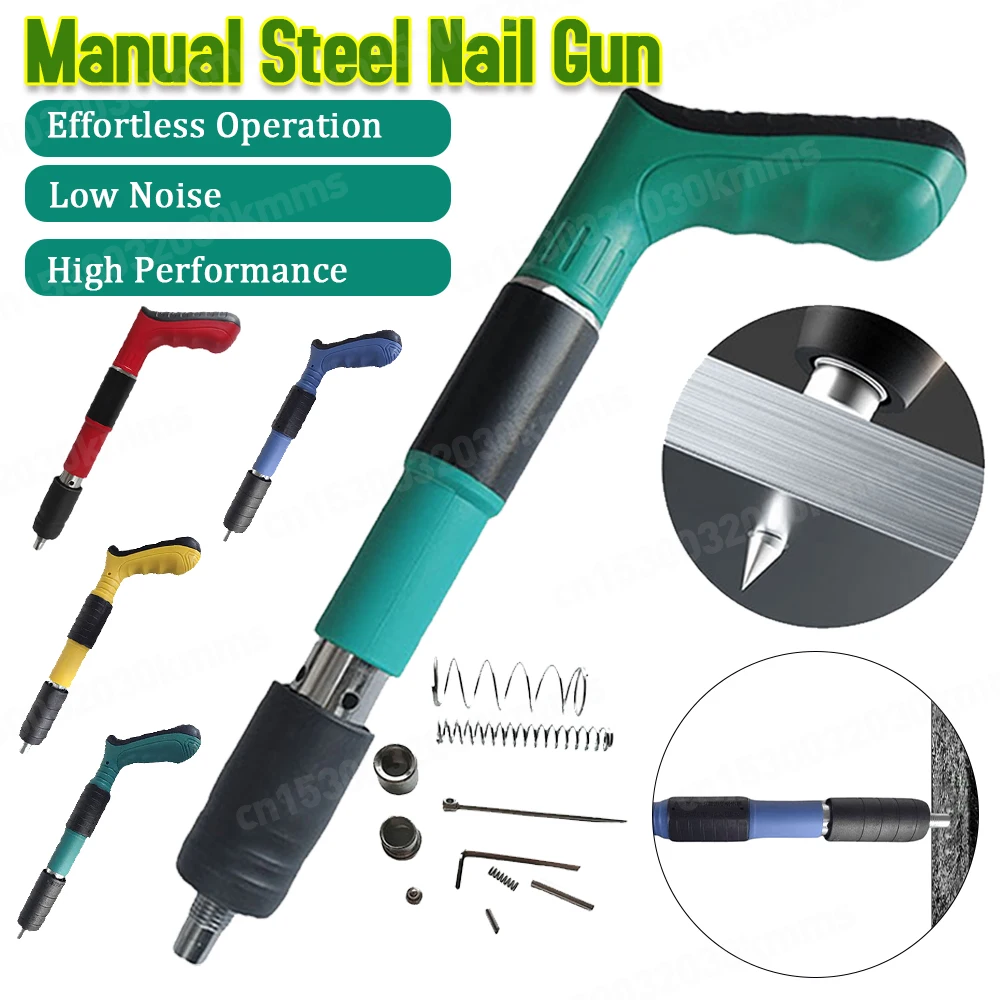 Mini Steel Nail Gun One-handed Rivet Gun Concrete Wall Ceiling Wall Anchor Wire Slotting Device Home Wall Fastener Rivet Tool