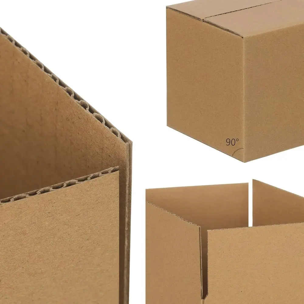 100 Pack 5x5x5 Inch Small Cardboard Shipping Boxes, Corrugated for Mailing and Packing, Brown