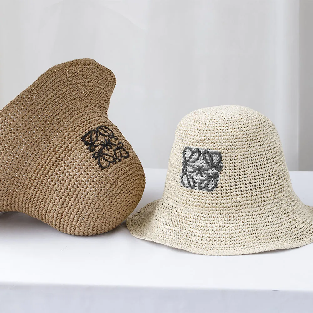 

2025 Y2K beach Korean Straw Hat Summer Women Visor Bucket Hat Fisherman Hat Hand weaving Panama Girl Fishing handmade Sun Hats