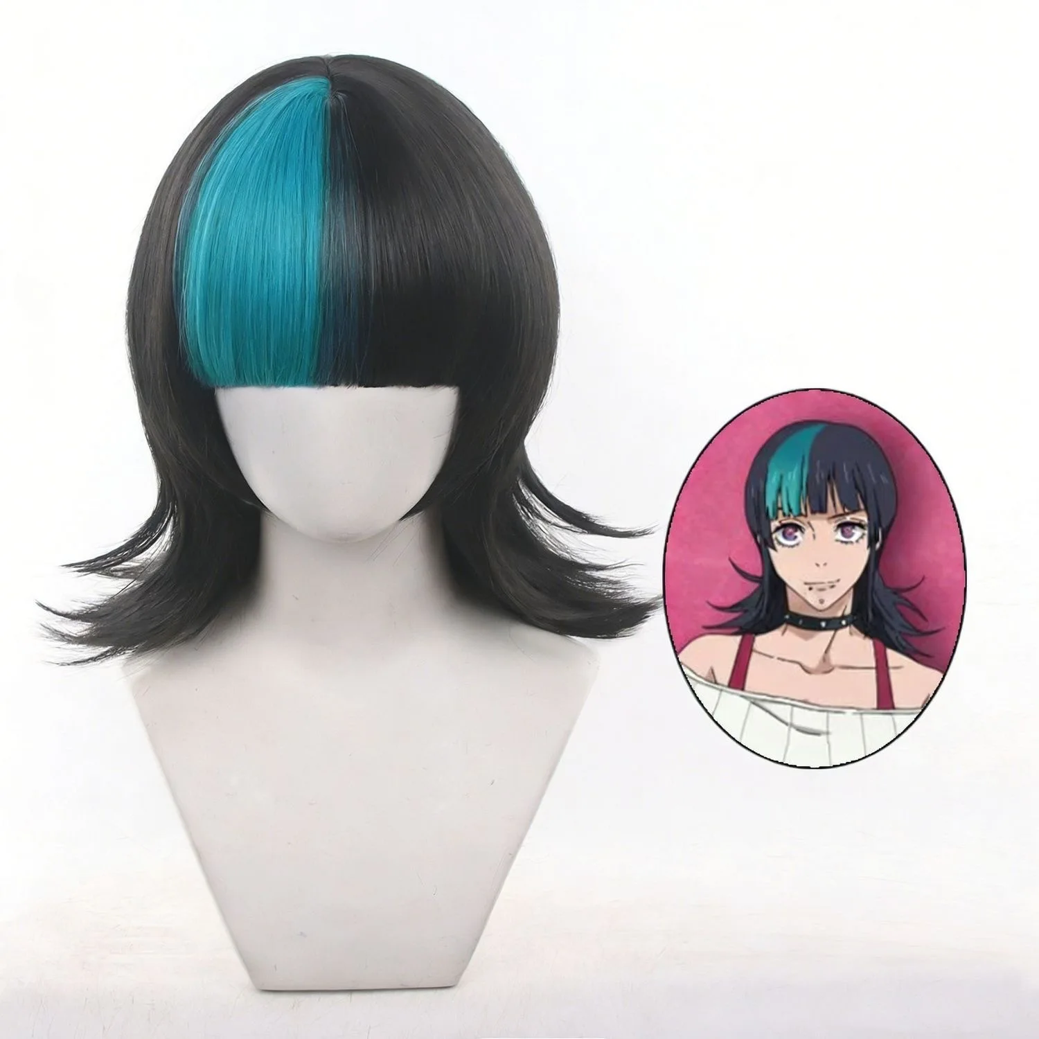 Jujutsu Kaisen Kirara Hoshi Synthetic Wig with Bangs The Culling Game Anime Cosplay Hair For Halloween Carnival Role Play