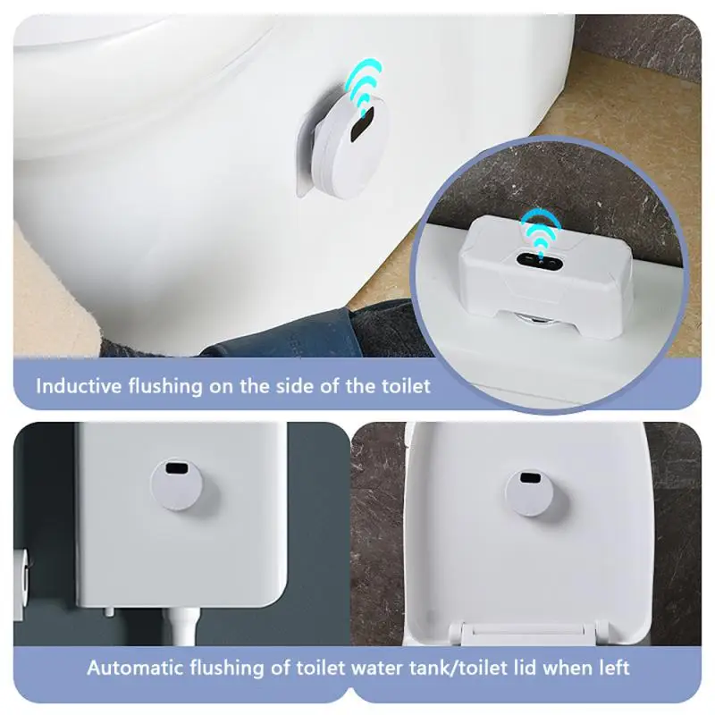 Automatic Toilet Flush Button Induction Toilet Flusher ExternalInfrared Flush Smart Home Kit Flushing Sensor bathroom accessorie