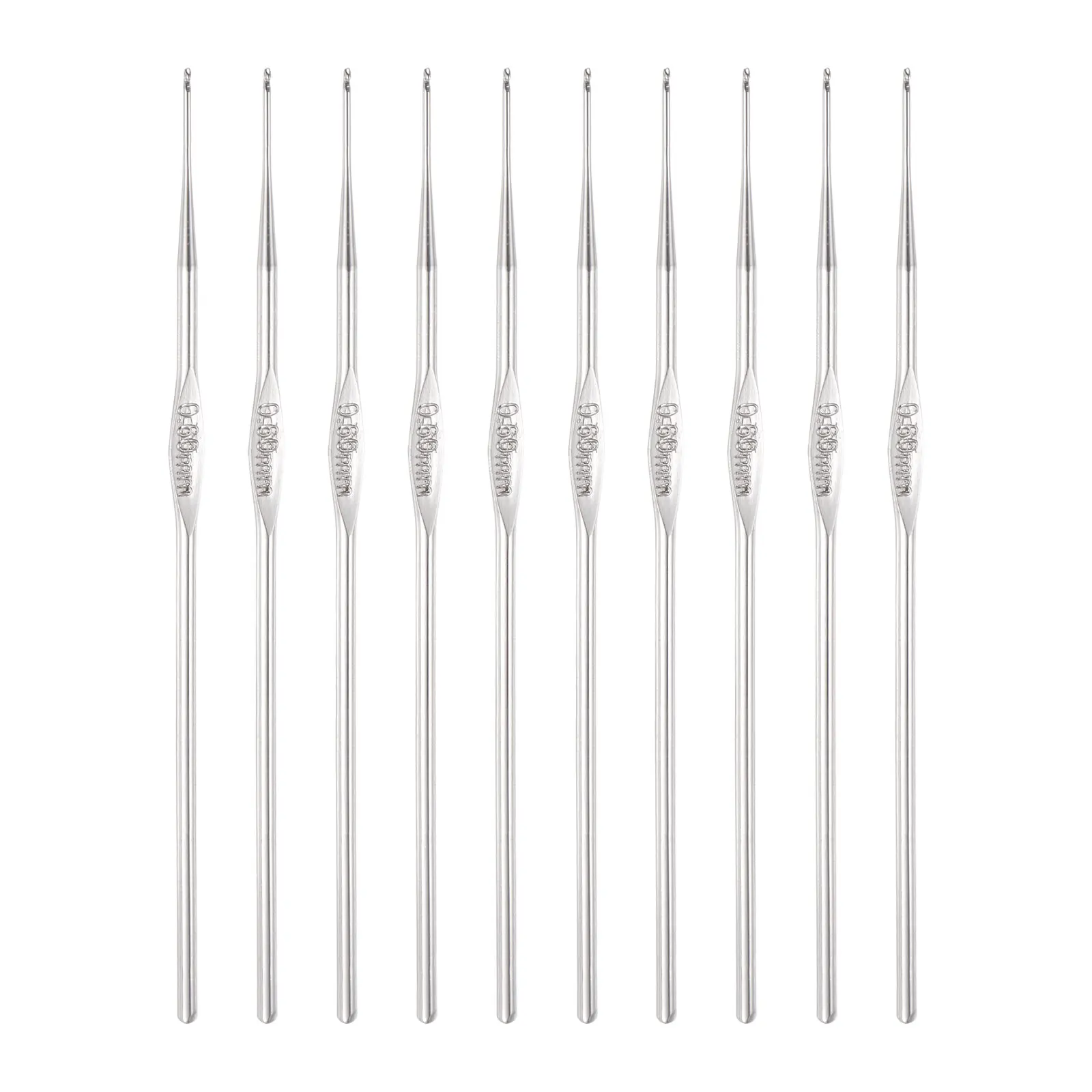 Uxcell 10 Stück 0,5 mm-3 mm Edelstahl-Häkelnadeln, Stricknadeln, gerade Häkelnadeln für DIY-Webart, Nähwerkzeug, Basteln, Garn