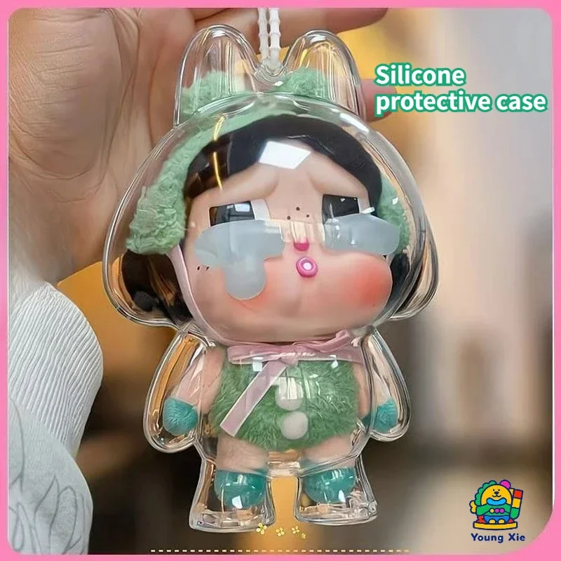 Transparent Protective Cover Dust Case for CRYBABY Series Crying Baby Vinyl Plush Face Protective Case Cover No Doll