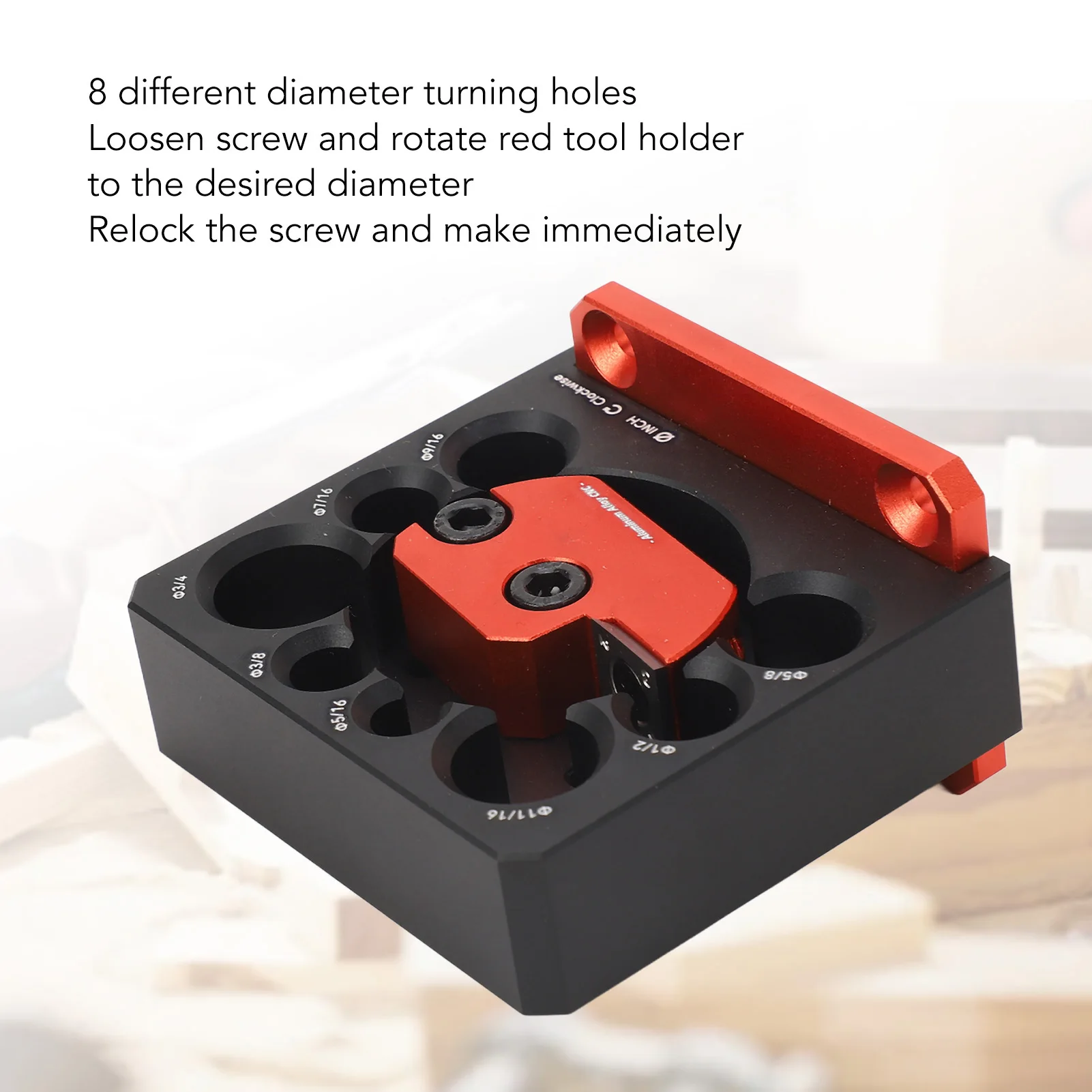 Dowel Maker Jig Tool 8 Different Hole Diameter Aluminum Alloy Smooth Cutting Dowel Maker Jig Kit Imperial for Electric Drill