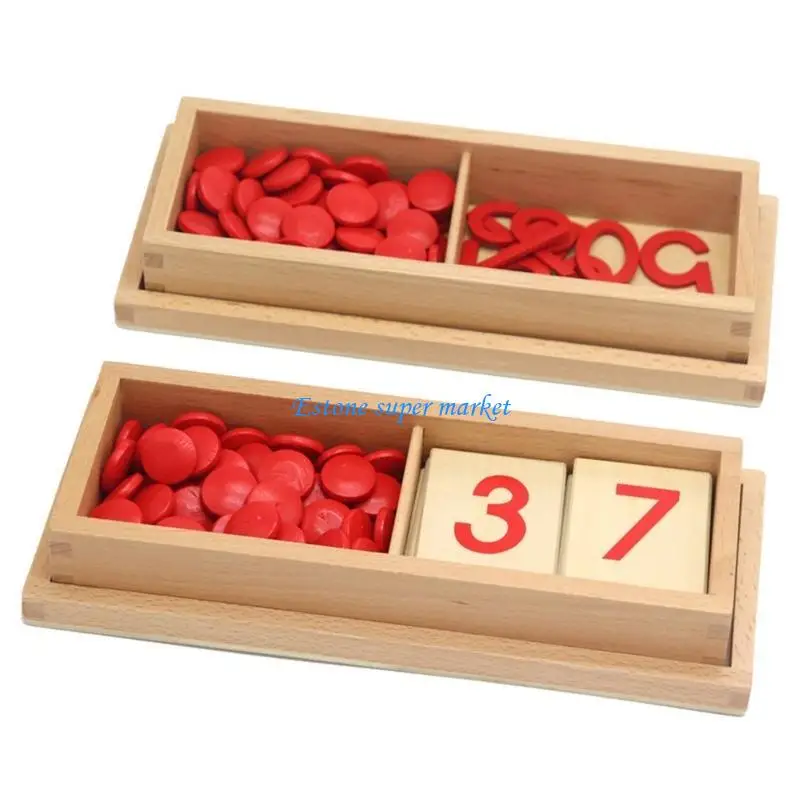 090B 어린이 번호 교육 교육 에이즈 수학 장난감 학습 번호 및 칩 게임 장난감