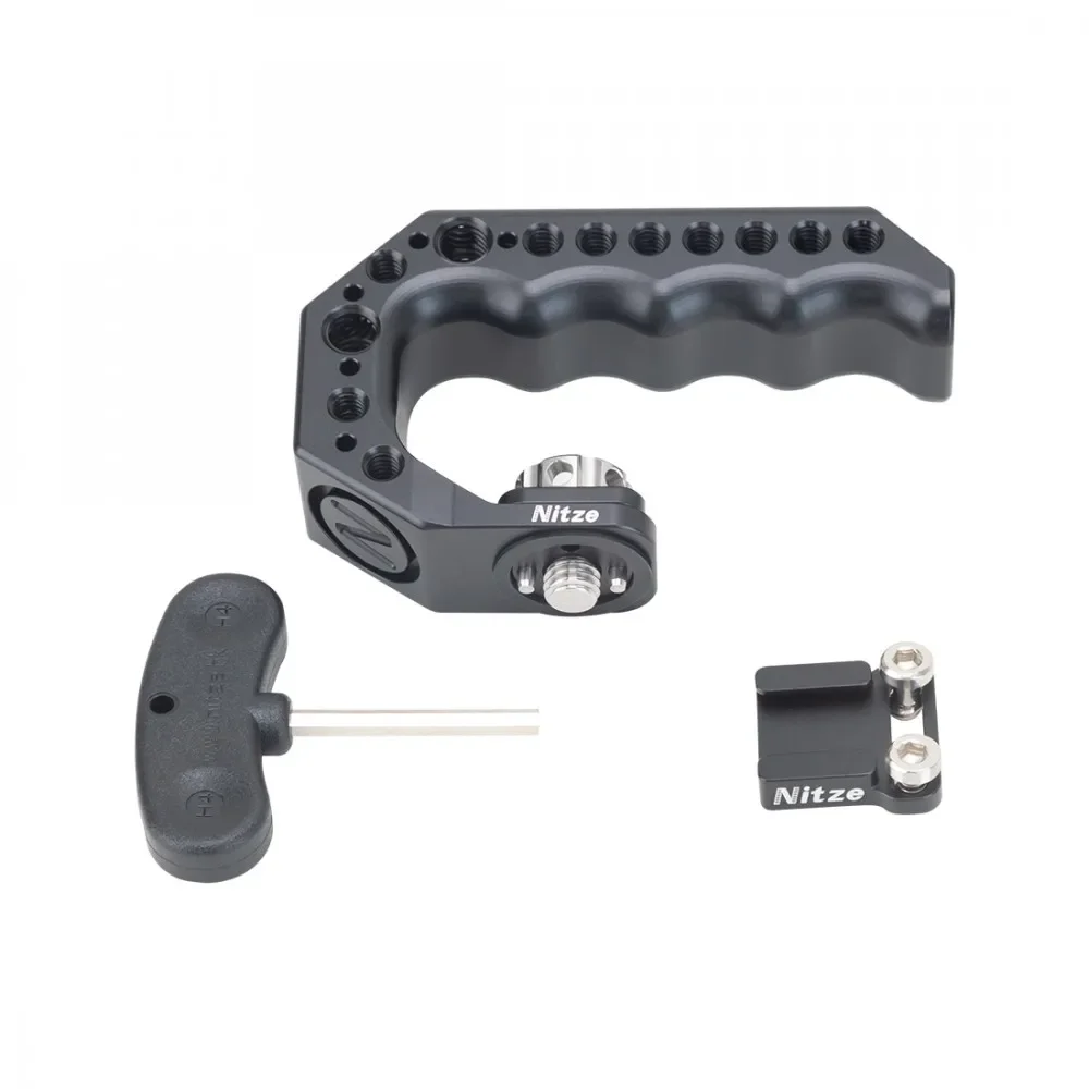 

Nitze Mini LIL STINGER HANDLE PA28M-BK WITH 3/8” ARRI LOCATING PINS Universal Mini Top Handle,Cold Shoe Adapter