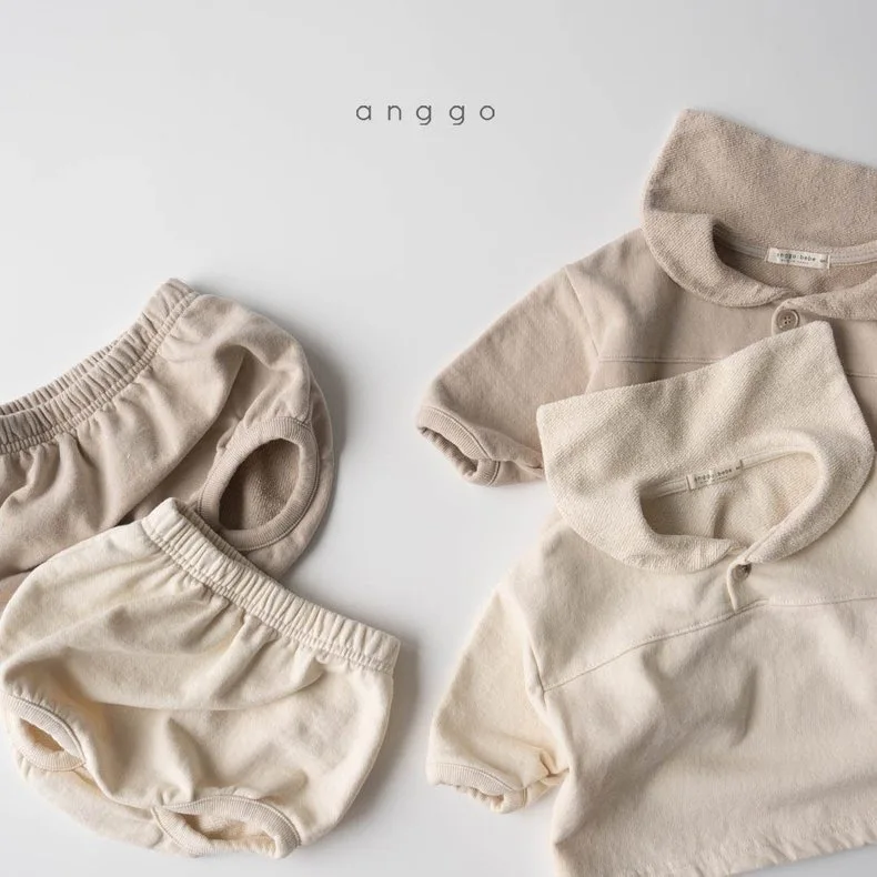 2025 Autumn New Baby Long Sleeve Clothes Set Infant Boy Girl Solid Lapel Tops + Shorts 2pcs Suit Toddler Cotton Casual Outfits