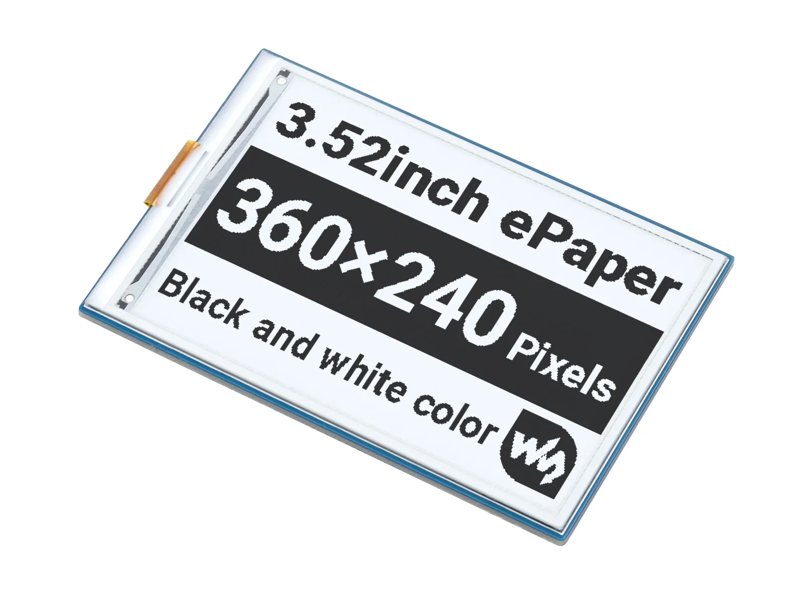 

3.52inch e-Paper HAT, 360 × 240, SPI Interface Ideal for Price tags, Shelf labels, iIndustrial Instruments Paper-Like