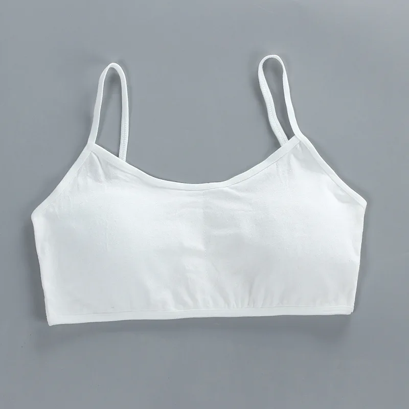 3 Stuks Tiener Meisjes Katoenen Tube Tops Jonge Kinderen Onderkleding Student Meisjes Draadloze Effen Kleur Bh Kinderen Sport Training Bh Vest