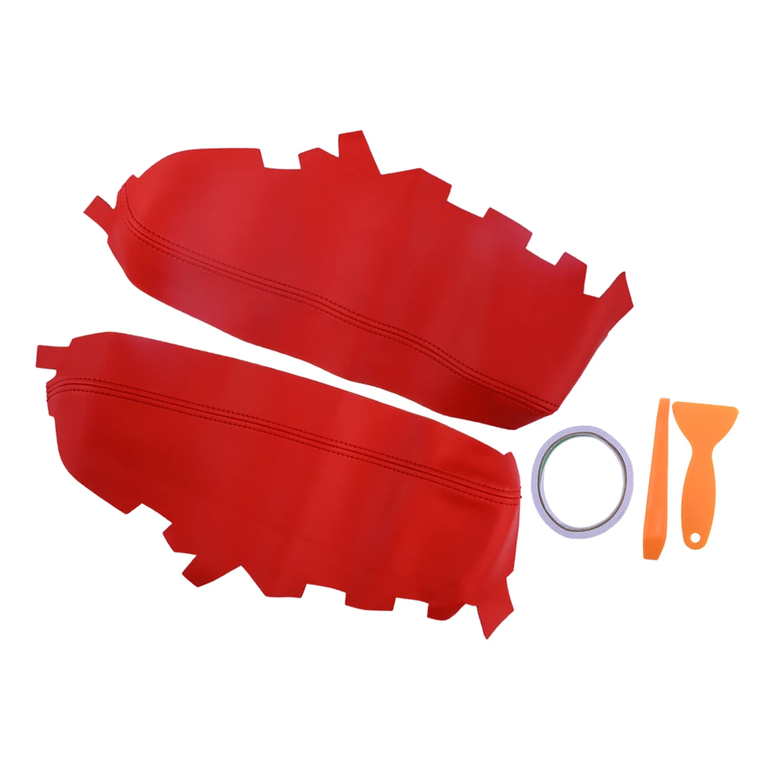 Car Front Door Panel Armrest Cover Skin Pad Protector Accessory Fit for Toyota Avalon 2013-2018 Red