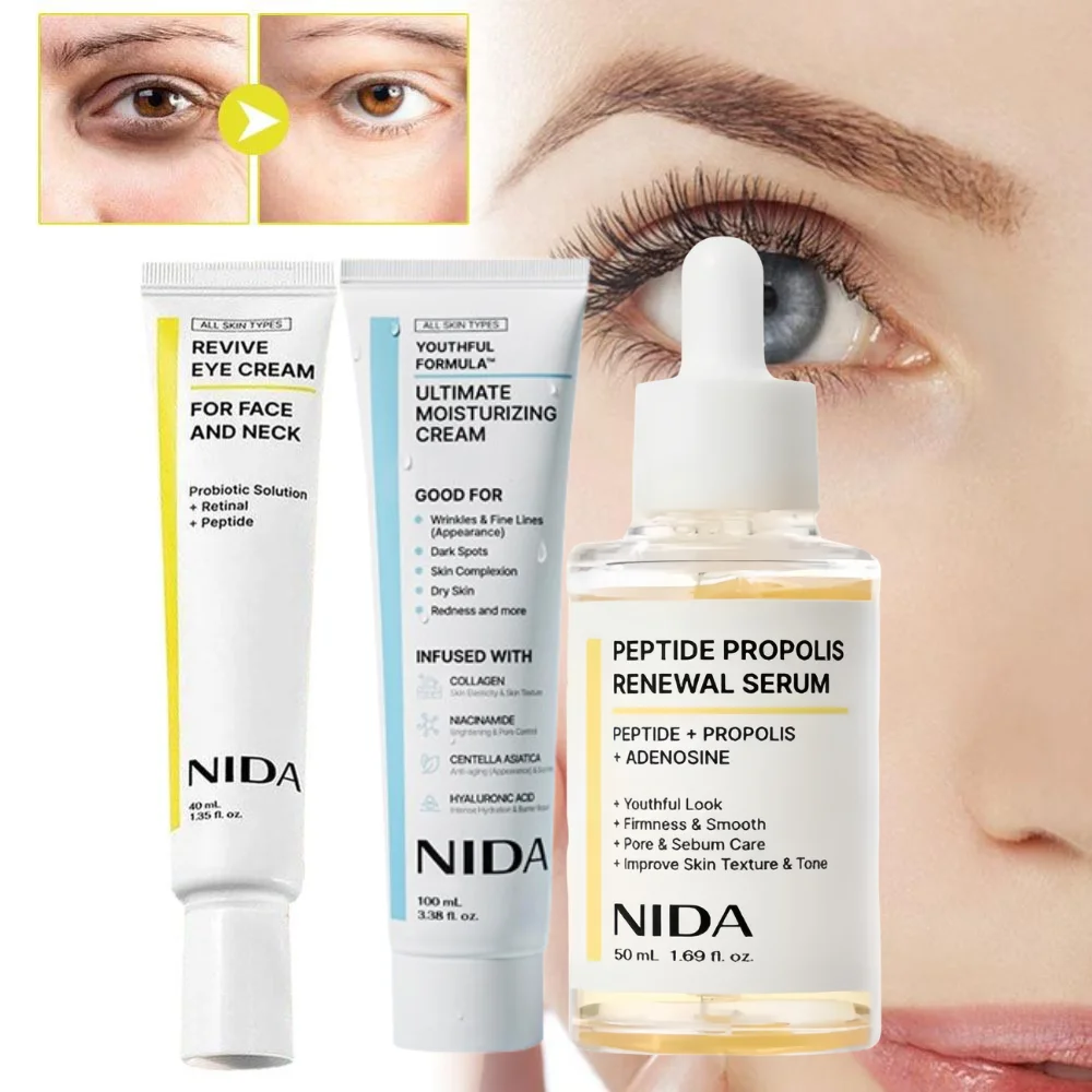 NIDA Retinol crema para ojos esencia revitalizante antienvejecimiento crema hidratante definitiva diaria péptido propolis suero revitalizante