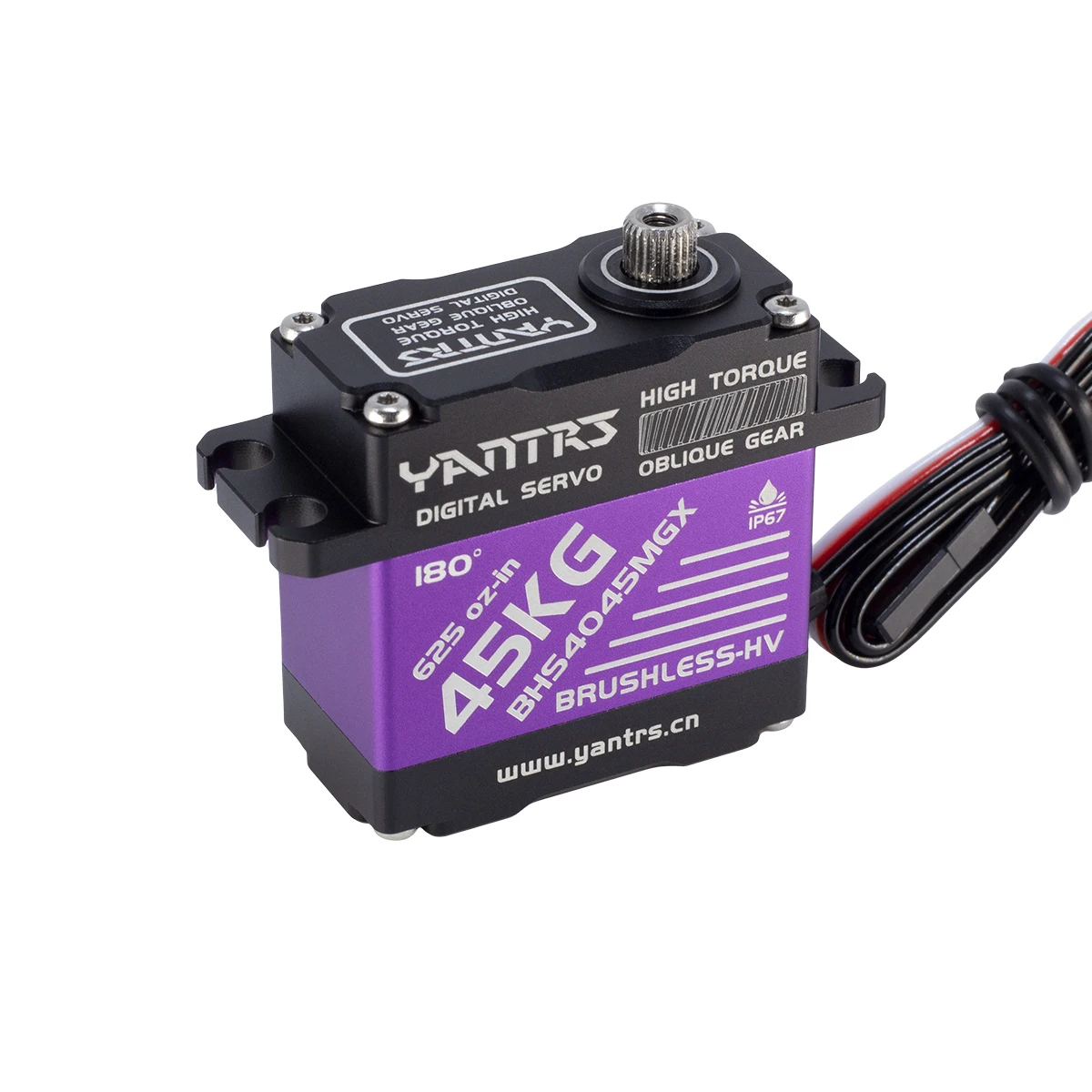 YANTRS-servomotor sin escobillas para coche de control remoto, engranaje helicoidal de alta velocidad, resistente al agua, 180 °, 1/8 1/10