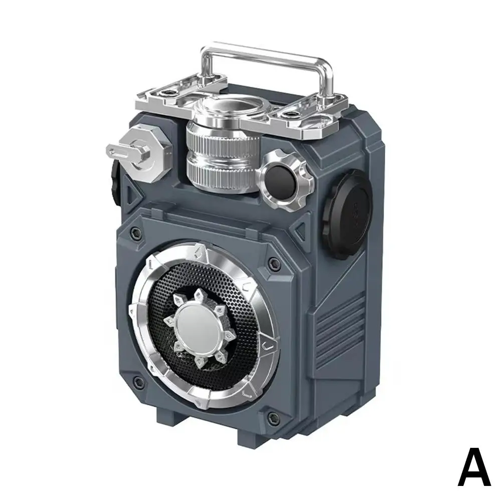 Mechanical Style Portable Bluetooth Speaker Cool Waterproof Creative Mini Super Player Music TF Interface Type-C Bass Card M6G1