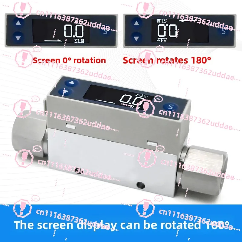 Digital Display High Precision TC5200 Thermal Gas Mass Flowmeter Air Nitrogen Oxide Helium Micro Gas Flow Meter