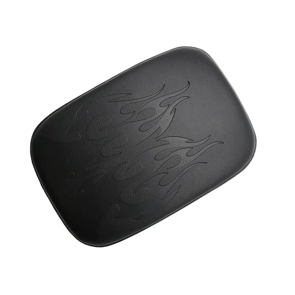 Water Resistant Motorcycle Rear Pillion Pad Rectangular Leather Passenger Seat for XL883 XL1200 Touring Outdoor Use