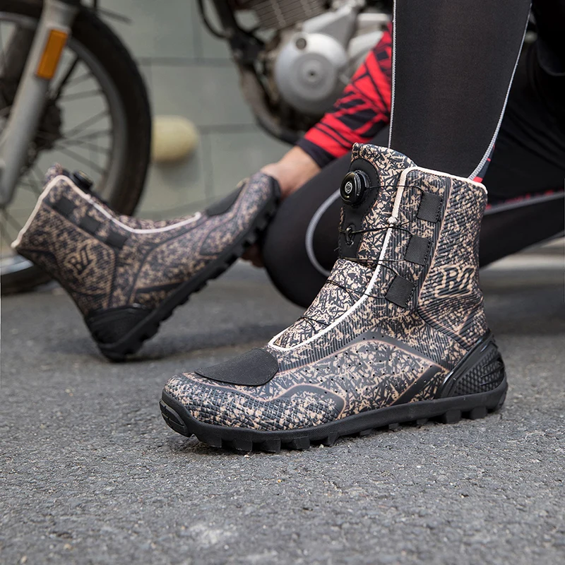 

Мужские мотоциклетные защитные ботинки для отдыха, модные четырехсезонные износостойкие мотоциклетные ботинки с защитой от падения