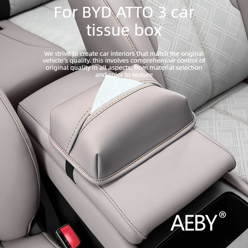 

For BYD ATTO 3 2025 Car Hanging Tissue Box,Car Sun Visor Organizer,Tissue box holder,Multi-Pocket Storage,car interior,tissue