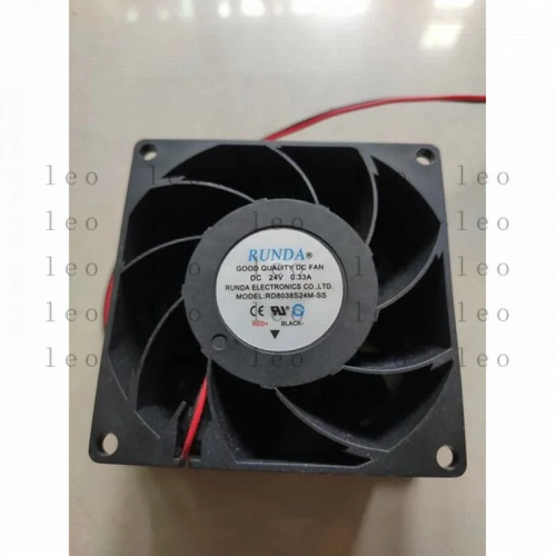 YY 1 шт. для вентилятора RUNDA RD8038S24M-SS DC24V 0,33A 8038 8 см 2-проводной 2-контактный охлаждающий вентилятор #
