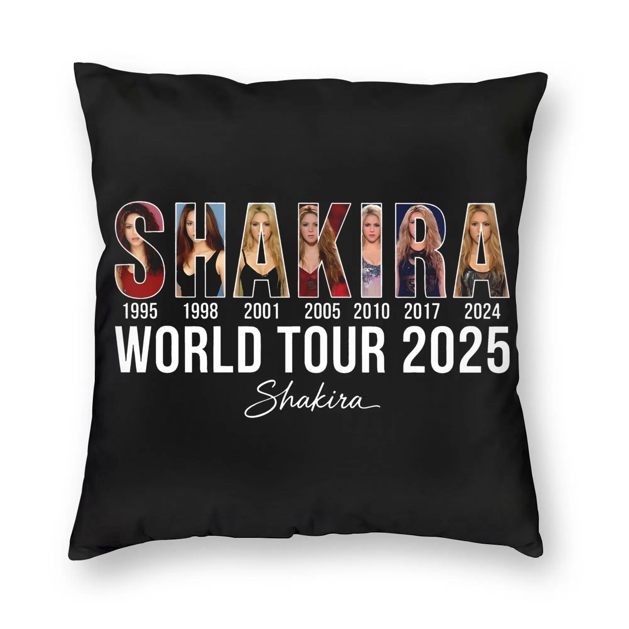 World Tour 2025 Celebration Shakira Design Pillowcase Soft Cushion Cover Decorative Throw Pillow Case Cover Living Room Zippered