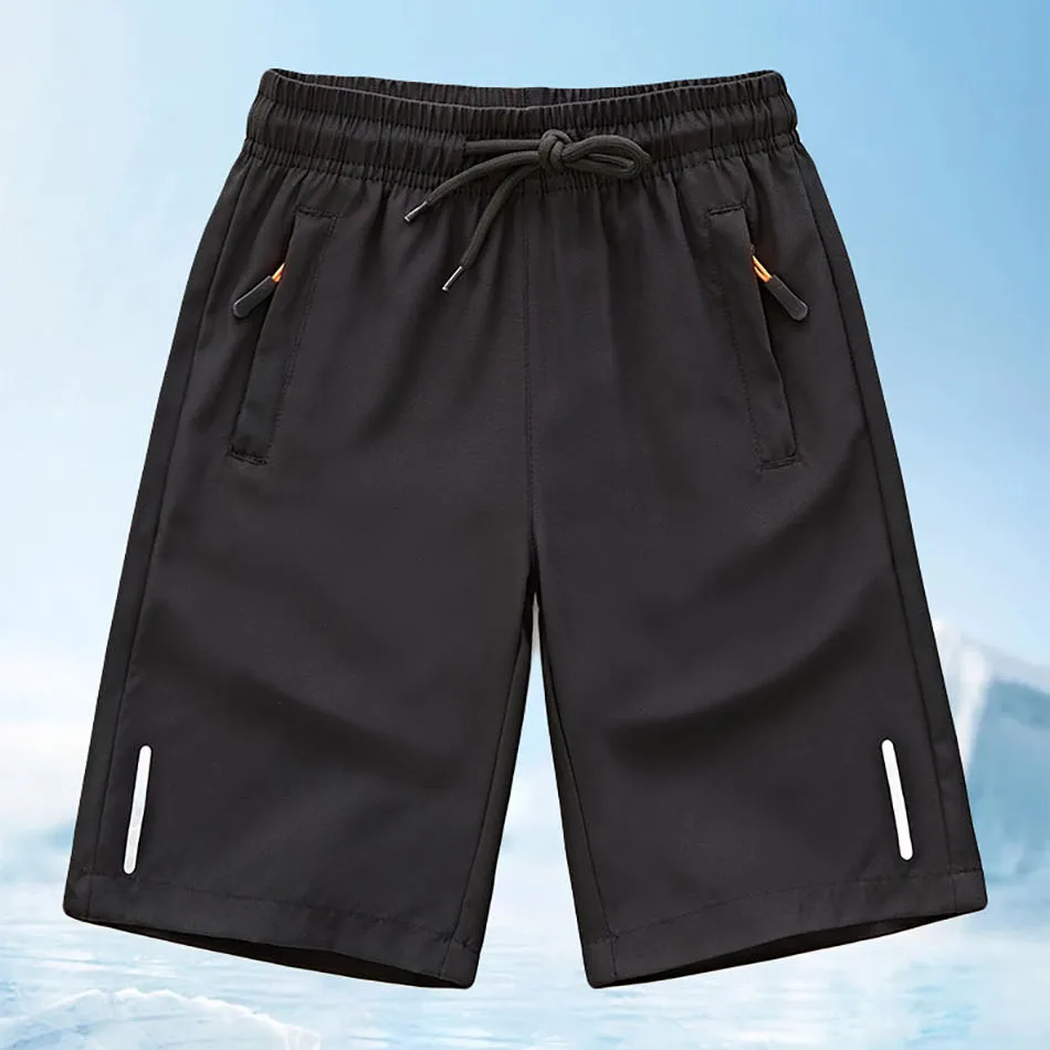 New minimalist Ice Silk Shorts Summer retro Thin High drawstring Elasticity Solid Cool Comfortable Fashion Sports Casual Shorts