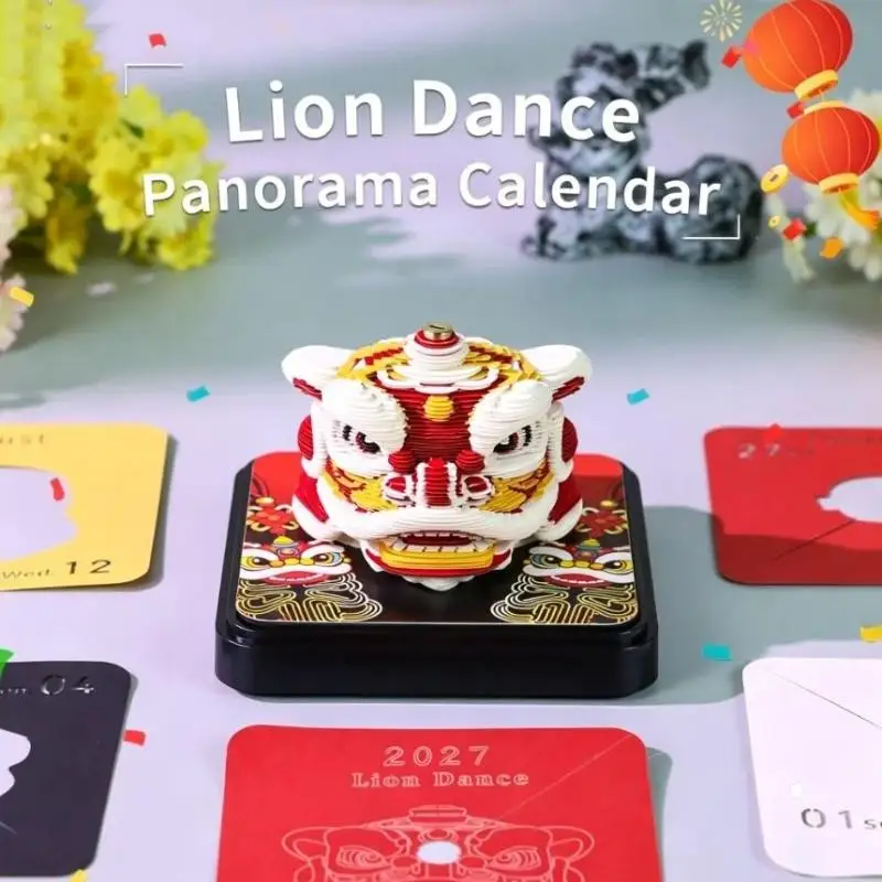 2027 Tear-away Desk Calendar Featuring Stunning 3D Paper Carving Personalized Date Tracking