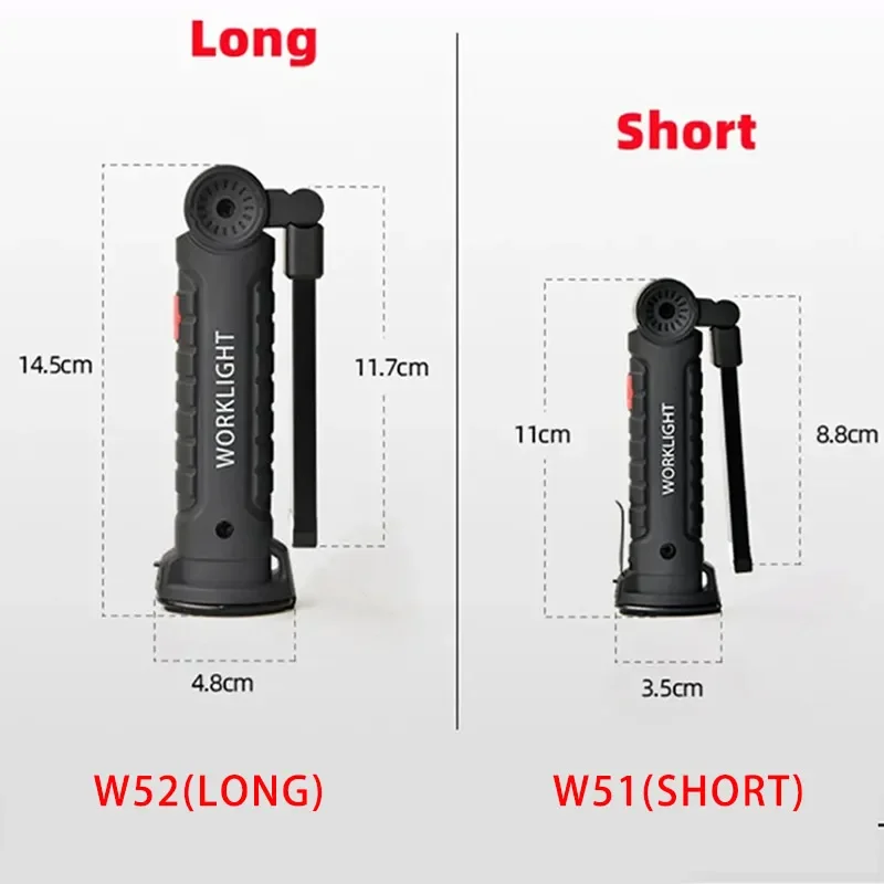 USB Rechargeable Work Light Portable COB LED Flashlight Magnetic Lanterna Hanging Lamp with Built-in Battery Camping Torch image 5