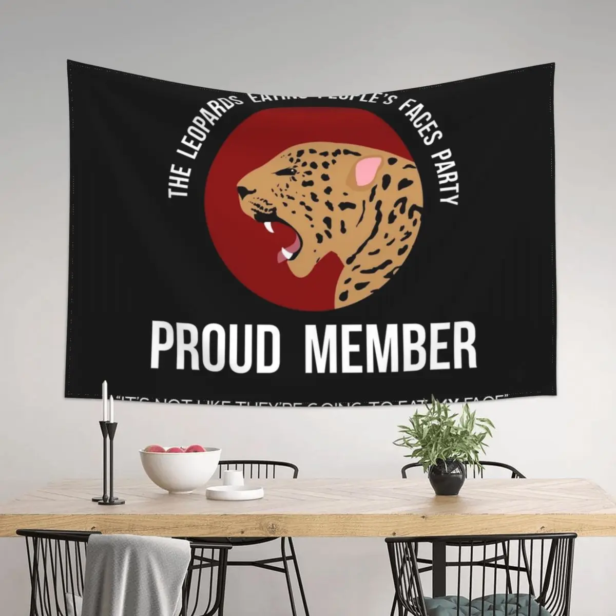 

Leopards Eating People's Faces Party Tapestry Wallpaper Bedroom Cute Room Decor Bedroom Decor Aesthetic Tapestry