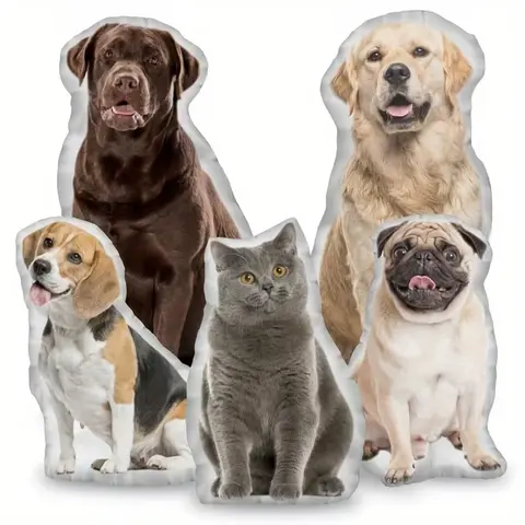 Personalized Pet Pillow Custom Photo Plush Dog Cat Seat Cushion 3D Printing