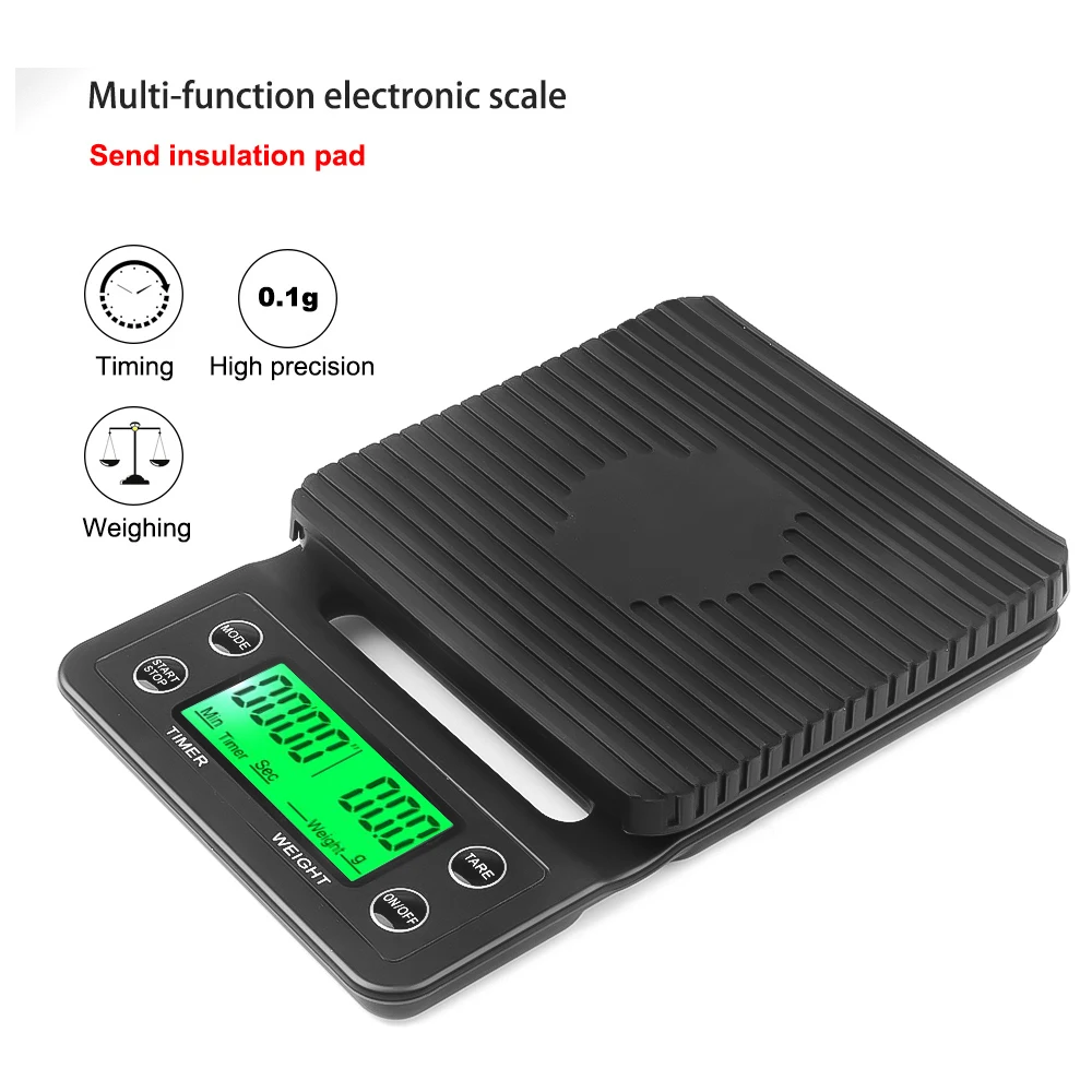 3kg/0.1g LCD Electronic Scales Food Coffee Balance Measuring Weight Portable Digital Baking Scale Kitchen Accessories Tools