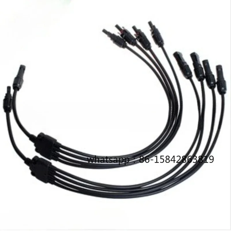 Photovoltaic connector Y-type five-way MC4 connector 4 sink 1 branch 4 in and out(1pcs) view 5
