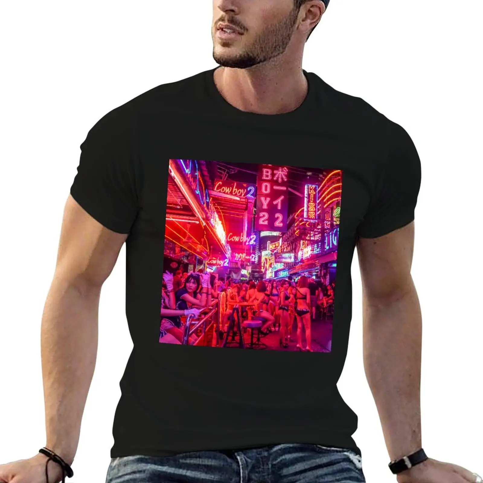 Футболка Soi Cowboy II in Bangkok, мужские футболки, хлопковые мужские футболки, высококачественные мужские футболки класса люкс, повседневные футболки для мужчин