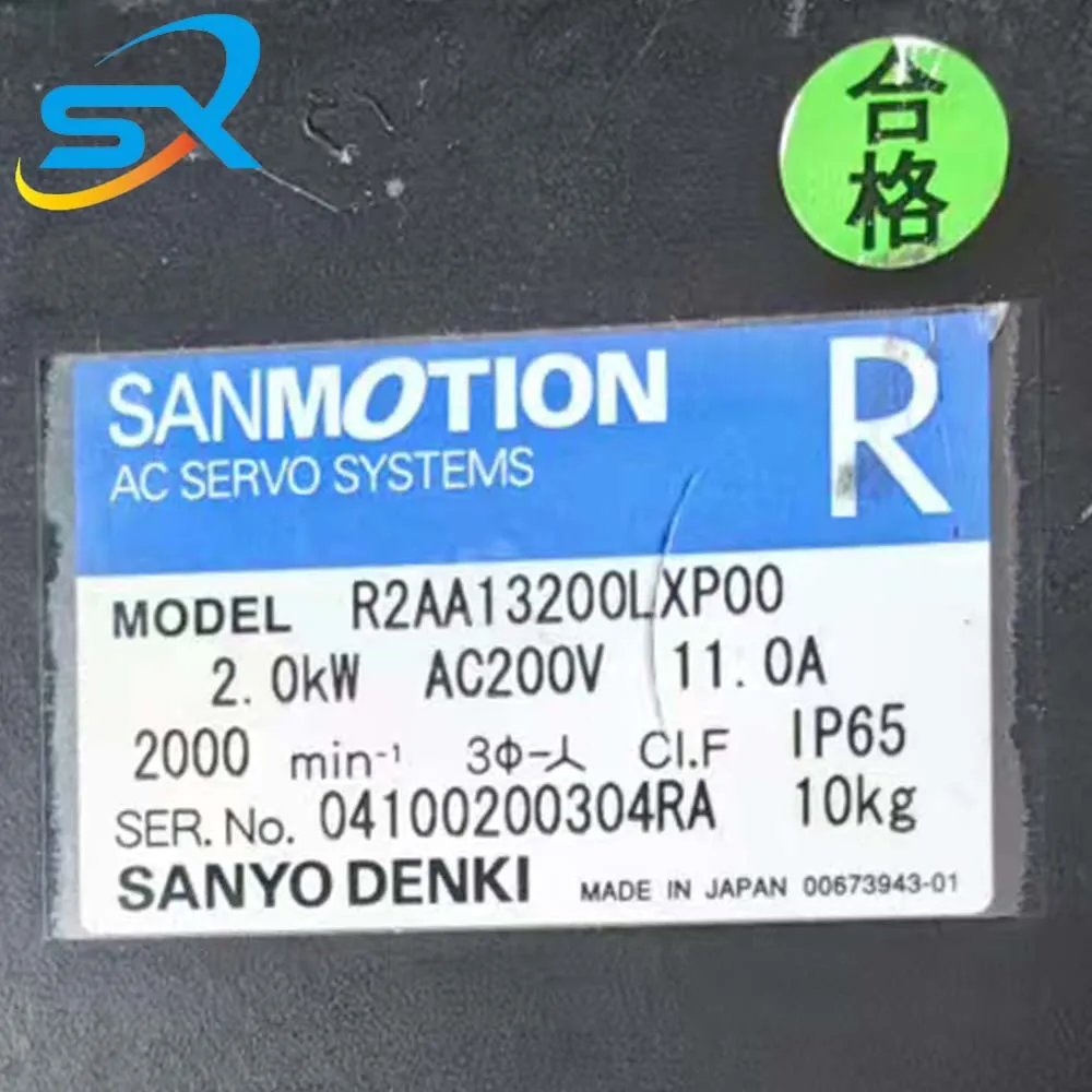 R2AA13200LXP00 سانيو محرك سيرفو يعمل بالتيار المتردد 2000 واط محرك يعمل بحالة جيدة توفر فحص المصنع فيديو بيع متفاوض