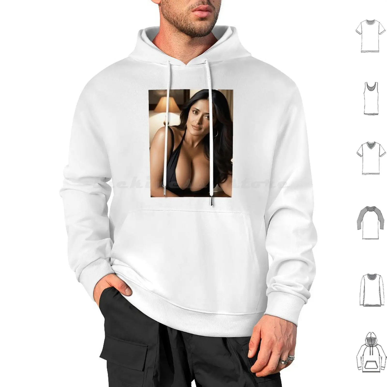 Salma Hayek Aesthetic Hoodies Long Sleeve Salma Hayek Actress Movies Cinema Tv Shows Celebrity Hot Hollywood Film Sexy