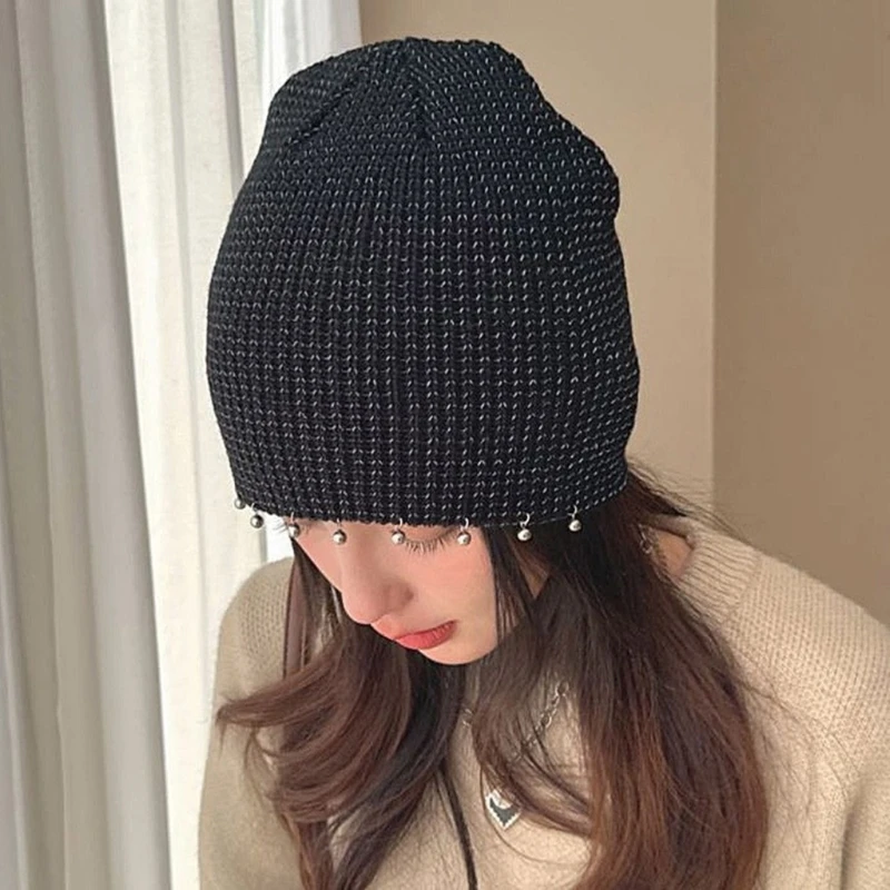 Fashion Knitted Hat Durability Embroidered Hat Sparkling Accessory Daily Life Hat for Party Enthusiasts