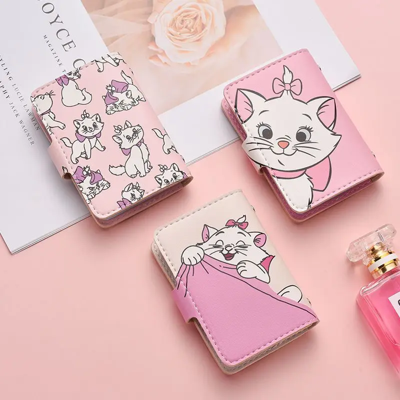 Disney Marie Cat Card Holder Large Capacity Multi-Card Slot Document Holder Credit Card Holder Driver\'s License Holder Coinpurse