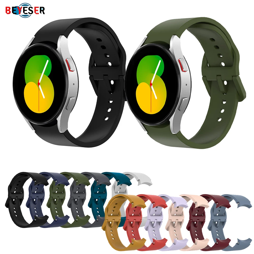 

Silicone Strap For Samsung Galaxy Watch5 5 Pro Official Fashion Sports Replacement Band Wristband For Galaxy Watch4 40mm 44mm