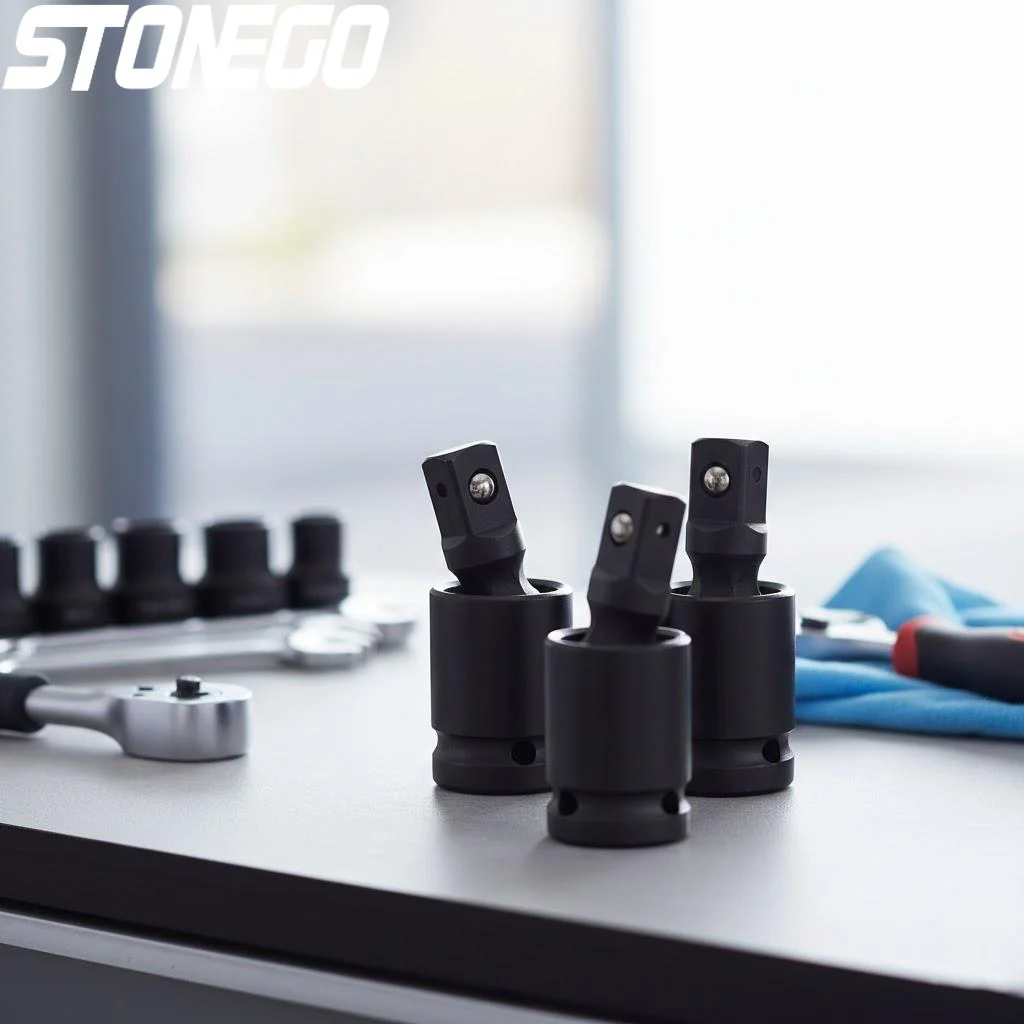 STONEGO Universal Pneumatic Wrench Joint Wrench Socket Adapter Set 1 4 3 8 1 2 Inch Chromium Vanadium Steel