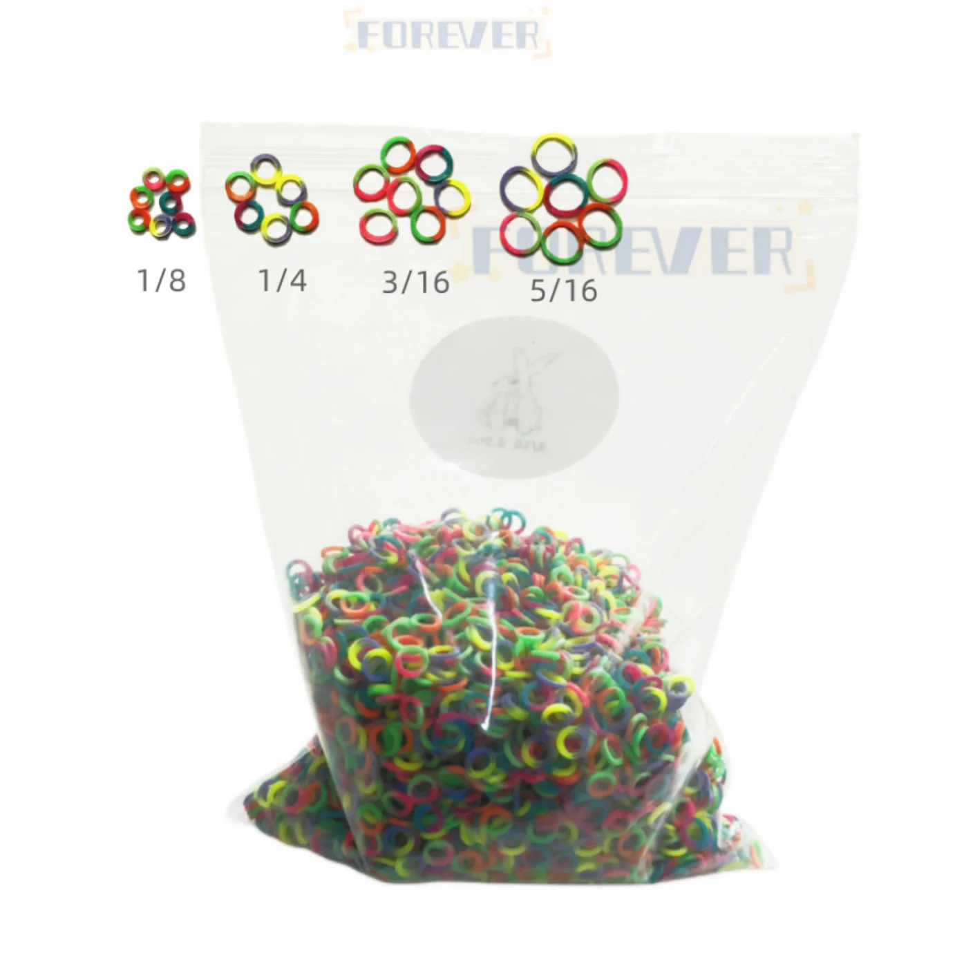 

About 5000pcs/pack Colorful Dental Elastics Ties 3.5oz 1/8"3/16''1/4''5/16''Rubber Bands in Bulk