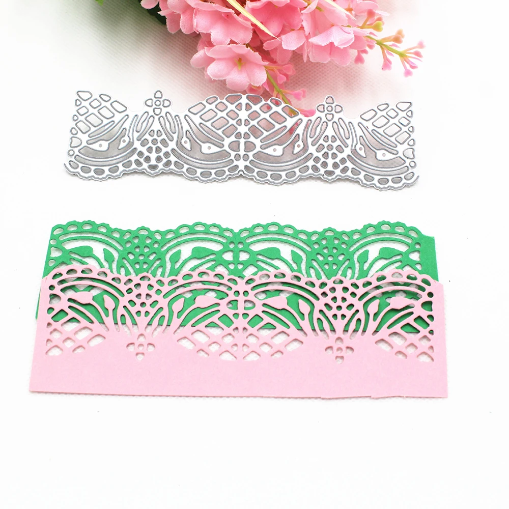 

Lace Flower Border Cutting Dies Embossing Scrapbooking Cutter Paper Dies for Card Making Metal Stamp Stencils for Decoration