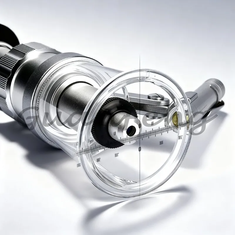 Small Precision Microscope with Scale and Built-In Light, High Magnification Eyepiece, Stamp Pixel Viewing Tool