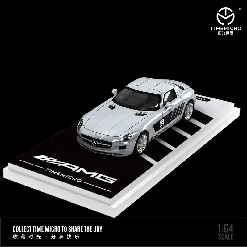 新在庫 Tm 1:64 H300 フラットベッド輸送トレーラーメルセデスベンツ Sls 車合金ミニチュアダイキャスト Minifeatures メルセデスカスタム