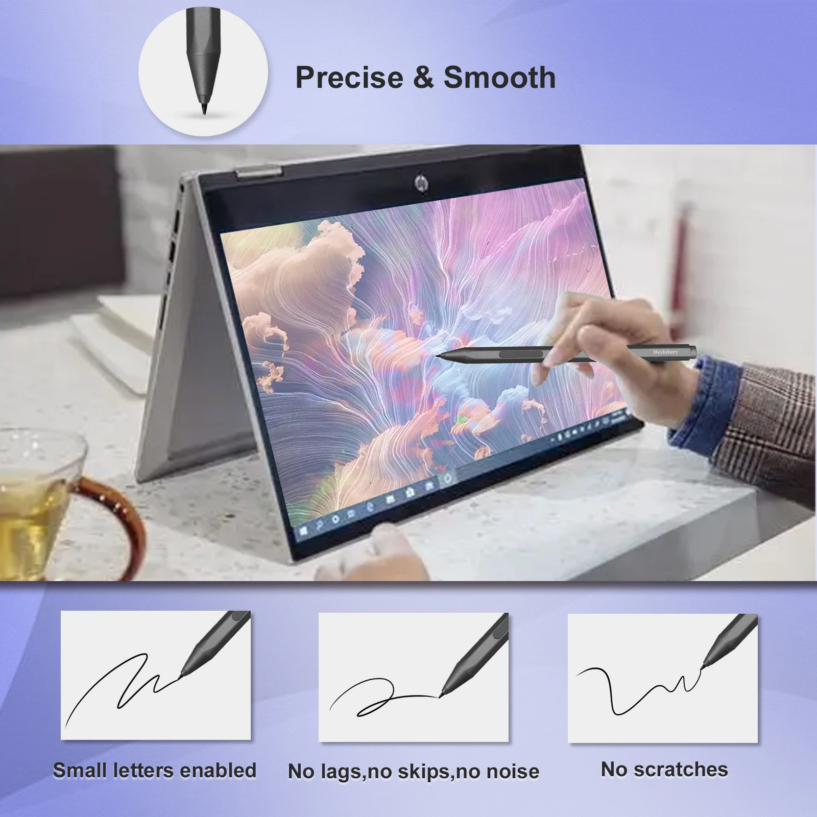 Stylus Pen with 1024 Pressure for Microsoft MPP1.51 – for Surface Pro X/9-3, 3, Go 2/Go, Book 3/2/1, Laptop 5/4/3, Asus HP Dell 4