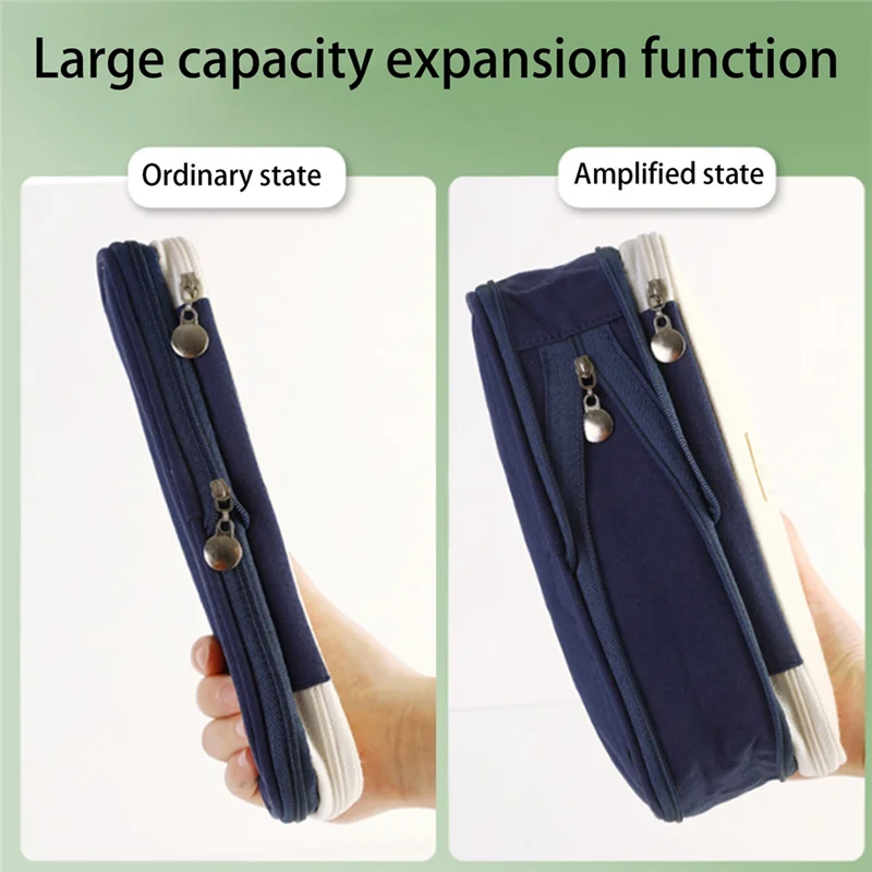 Ingenious-Macaron Double Layer Pencil Bag Pencil Case Pencil Supplies Pencil Storage Bag Box Pouch