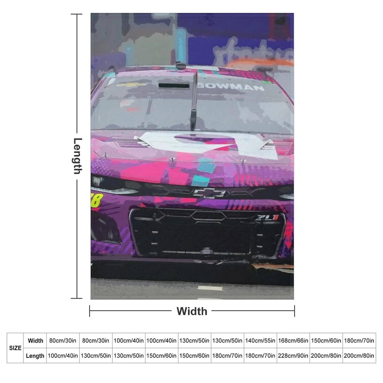 Alex Bowman racing on the Chicago street course 2024 Throw Blanket Luxury Designer Warm Furrys Blankets