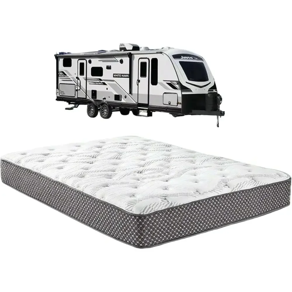 Medium Cooling Gel Memory Foam & Pocketed Coil Hybrid Mattress, Short Queen 60x74 for RV, Camper, Travel Trailer, Made in USA