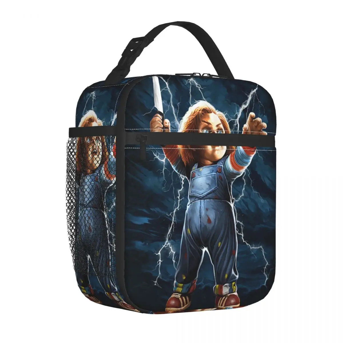 Chucky Childs Play Insulated Lunch Bags High Capacity Horror Mistery Lunch Container Cooler Bag Tote Lunch Box College Outdoor