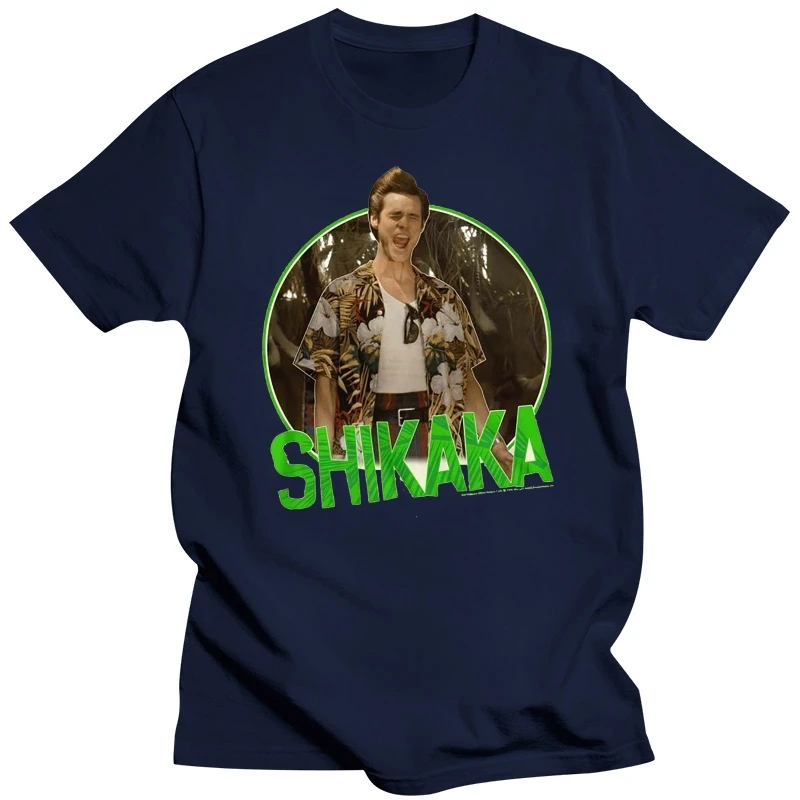 Pure Cotton Round Collar Men Ace Ventura Pet Detective Comedy Movie Adult T-shirt Jim Carrey Shikaka