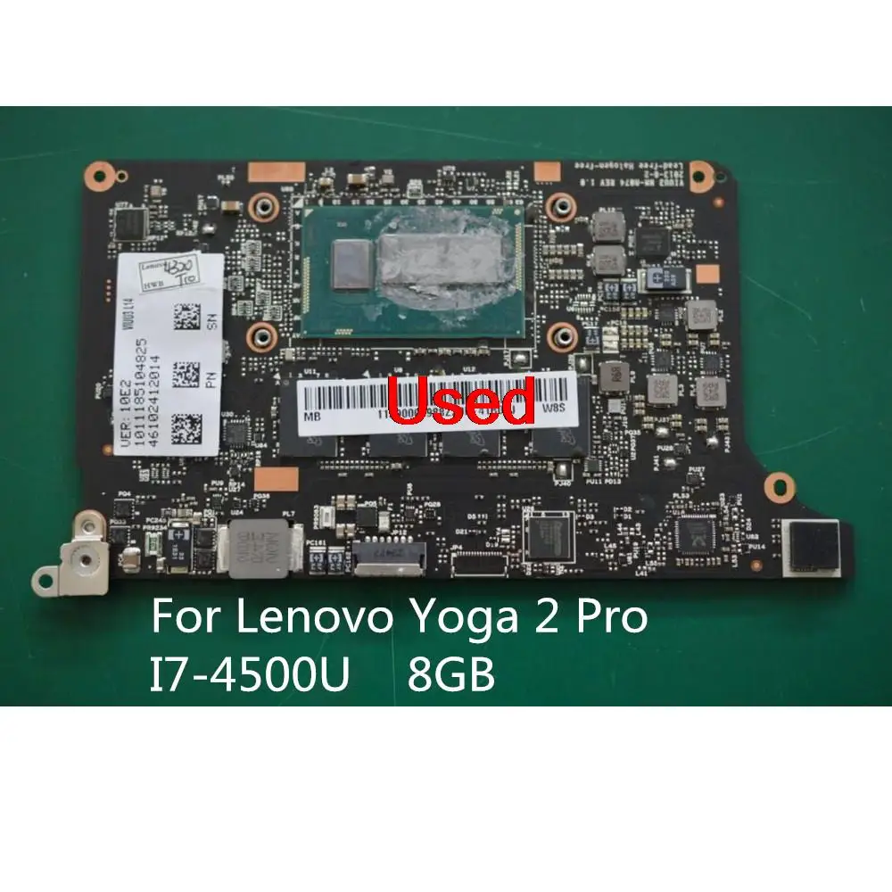 

Used For Lenovo Yoga 2 Pro Laptop Motherboard main boardCPU I7-4500U 8GB Fru：90004988 100% Tested OK