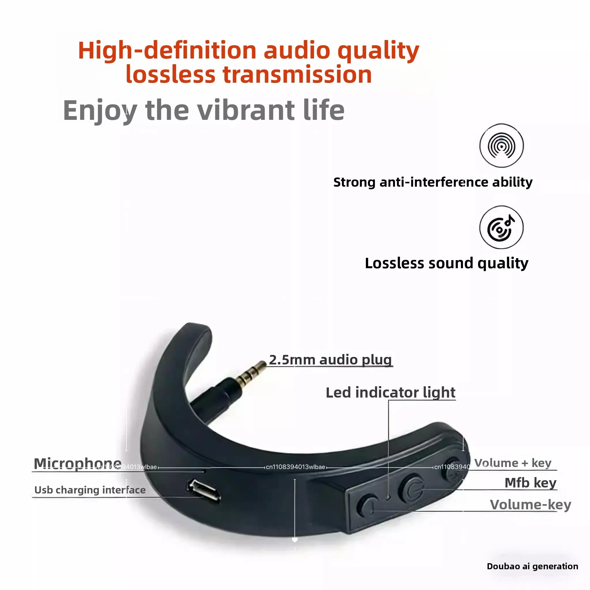Convient au récepteur Bluetooth pour casque BOSE QC25MSR7HD598/558/560/620S