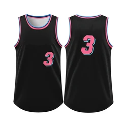 Summer New 3D Basketball Jersey Tank Top University Basketball Team Club Fans Soft and Breathable Mesh Material Training Shirt